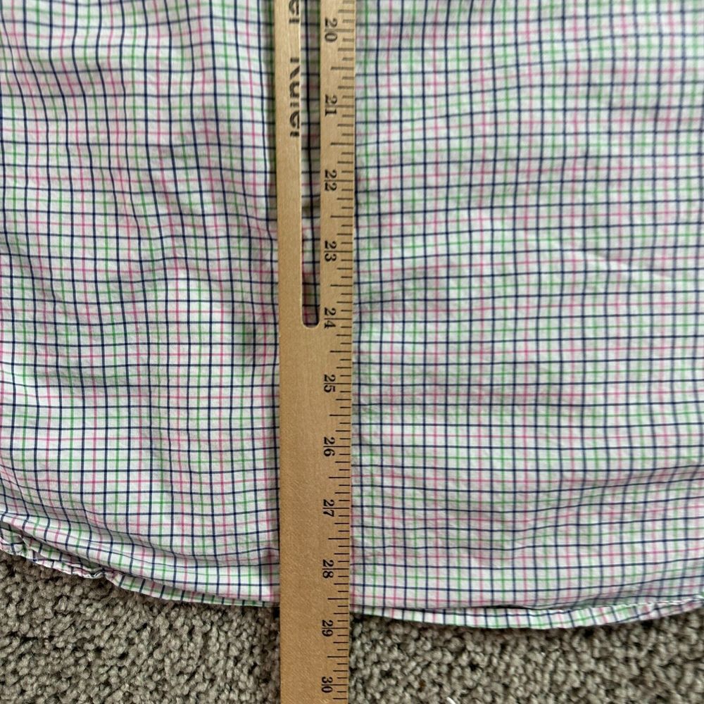 Ralph Lauren Shirt Mens Large Purple White Blue Pony Multicolor Check FLAW - Picture 9 of 12